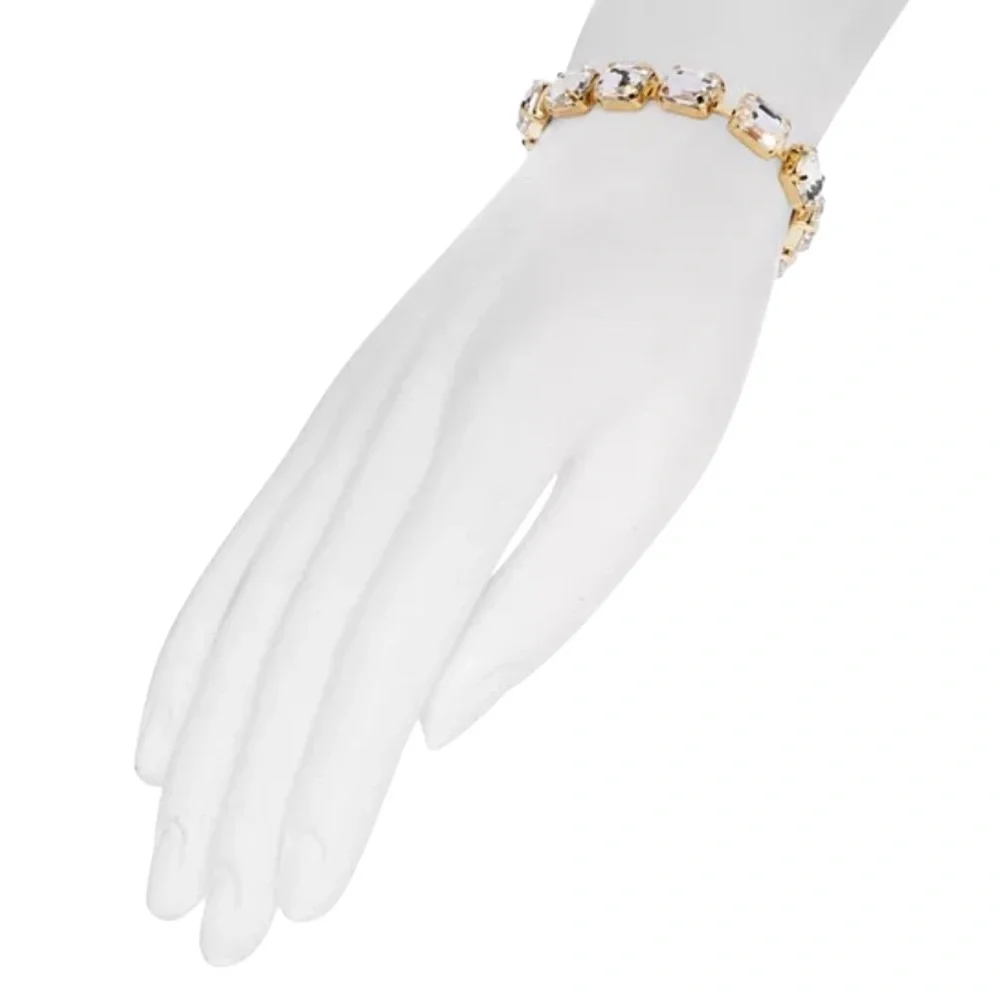 AQUA‎ x Wicked Clear Stone Tennis Bracelet in 14K Gold Plated NWT